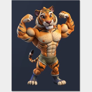 Tiger Sportsman royalty-free stock illustration Posters and Art